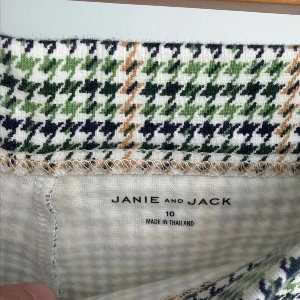 Janie and Jack houndstooth printed riding pant  leggings sz 10